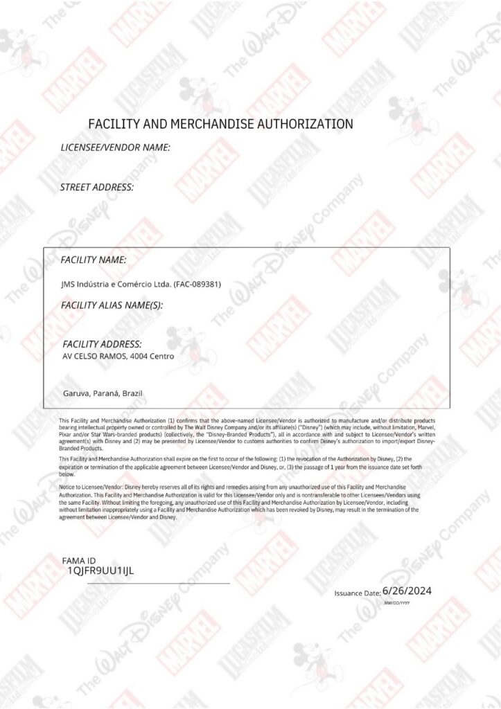 Imagem Certificado Disney