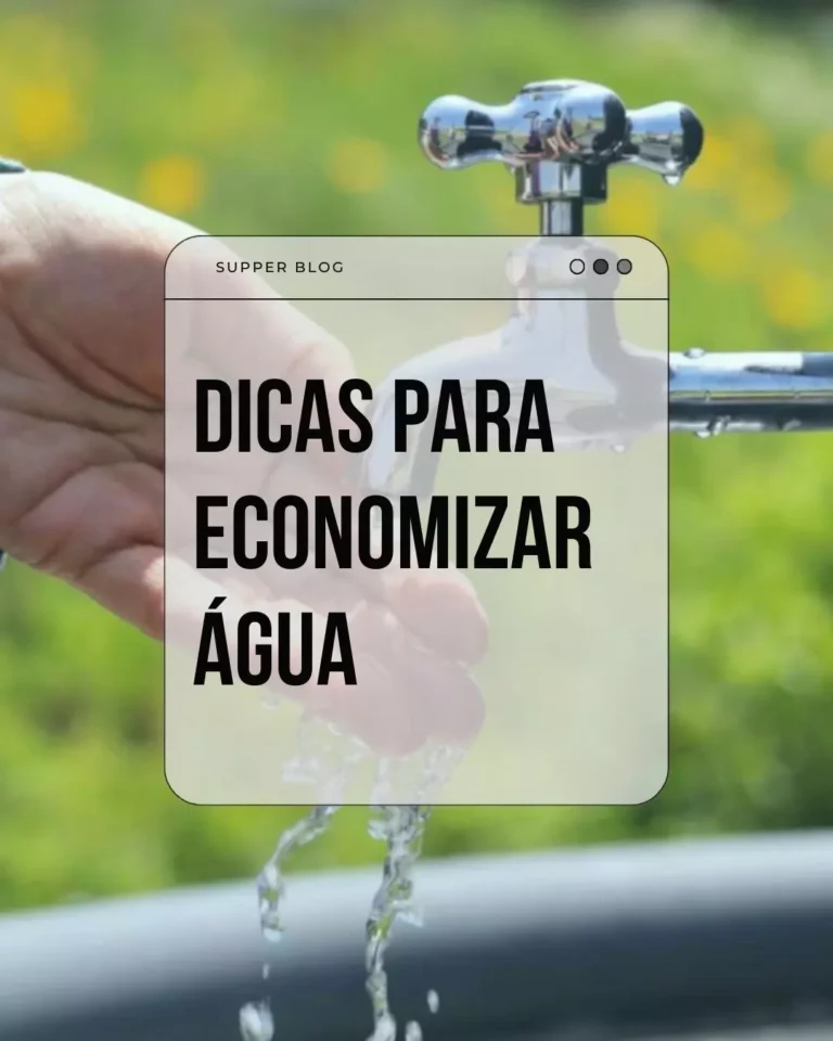 Dicas para economizar água